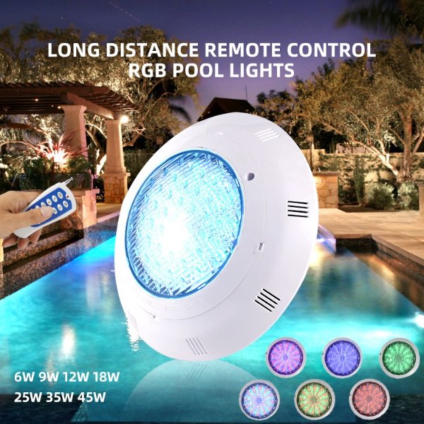 Illuminate Your Poolscapes: The Magic of Long Distance Remote Control RGB Pool Lights