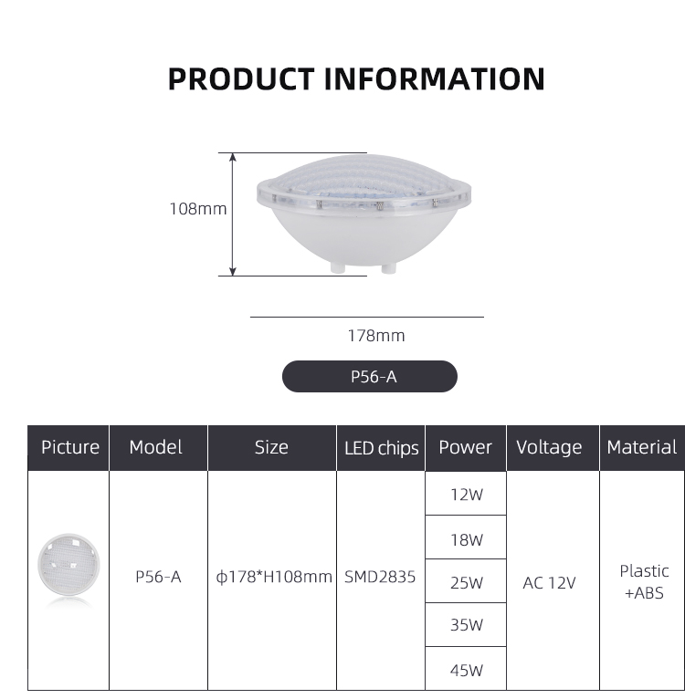 P56-A LED swimming pool light P56-A LED swimming pool light