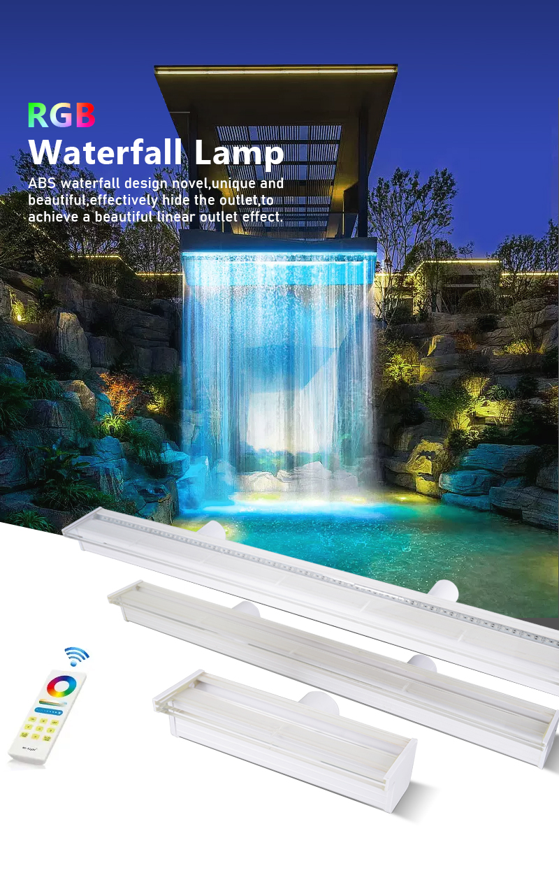 Cyangourd 4w 8w 12w 17w Acrylic RGB LED Waterfall Light Cyangourd 4w 8w 12w 17w Acrylic RGB LED Waterfall Light