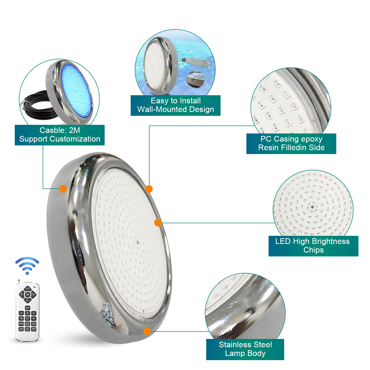 12v led swimming pool lights