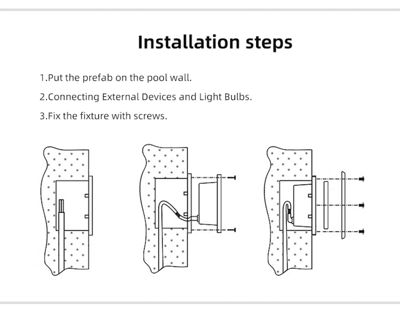 pool light installation