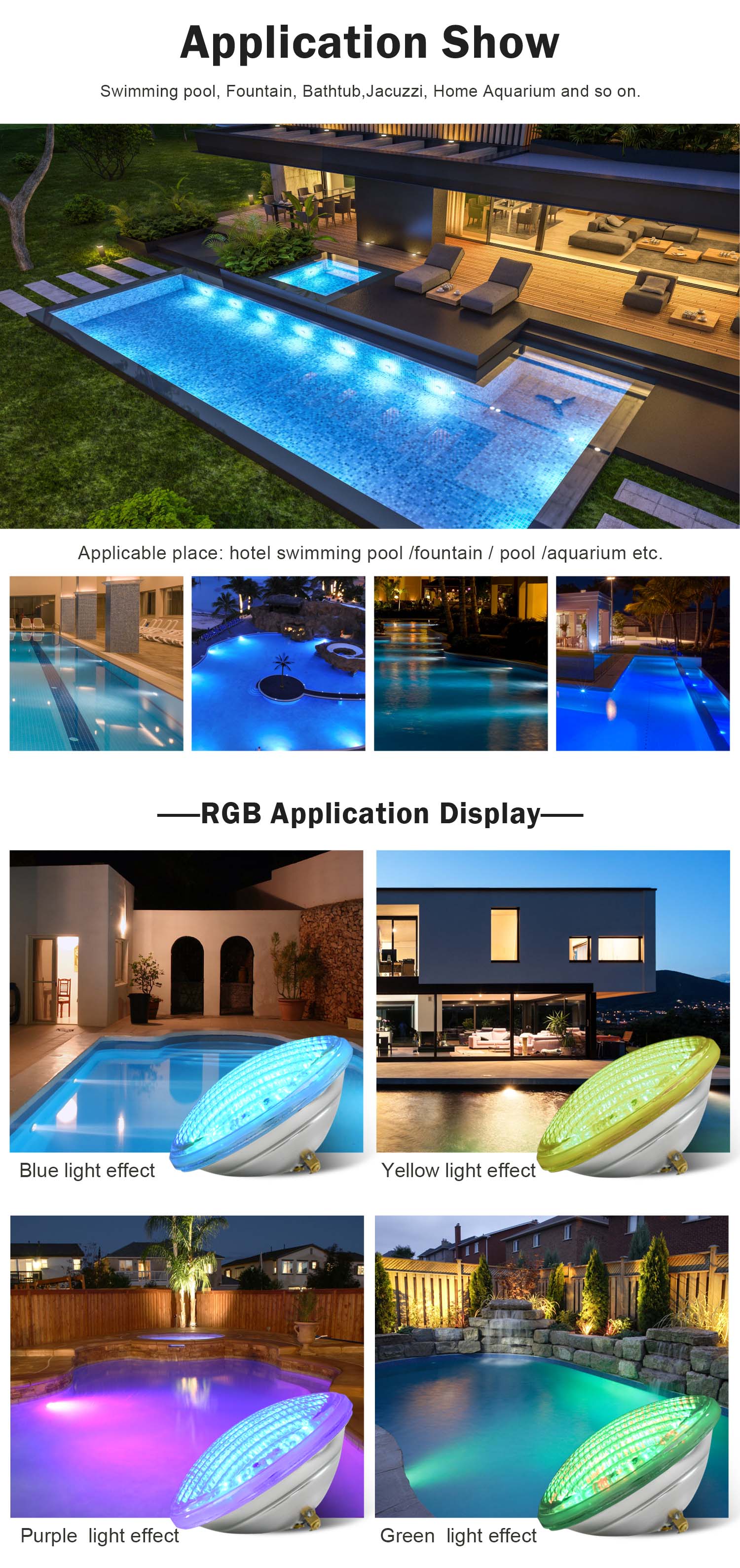 Pentair swimming pool lights