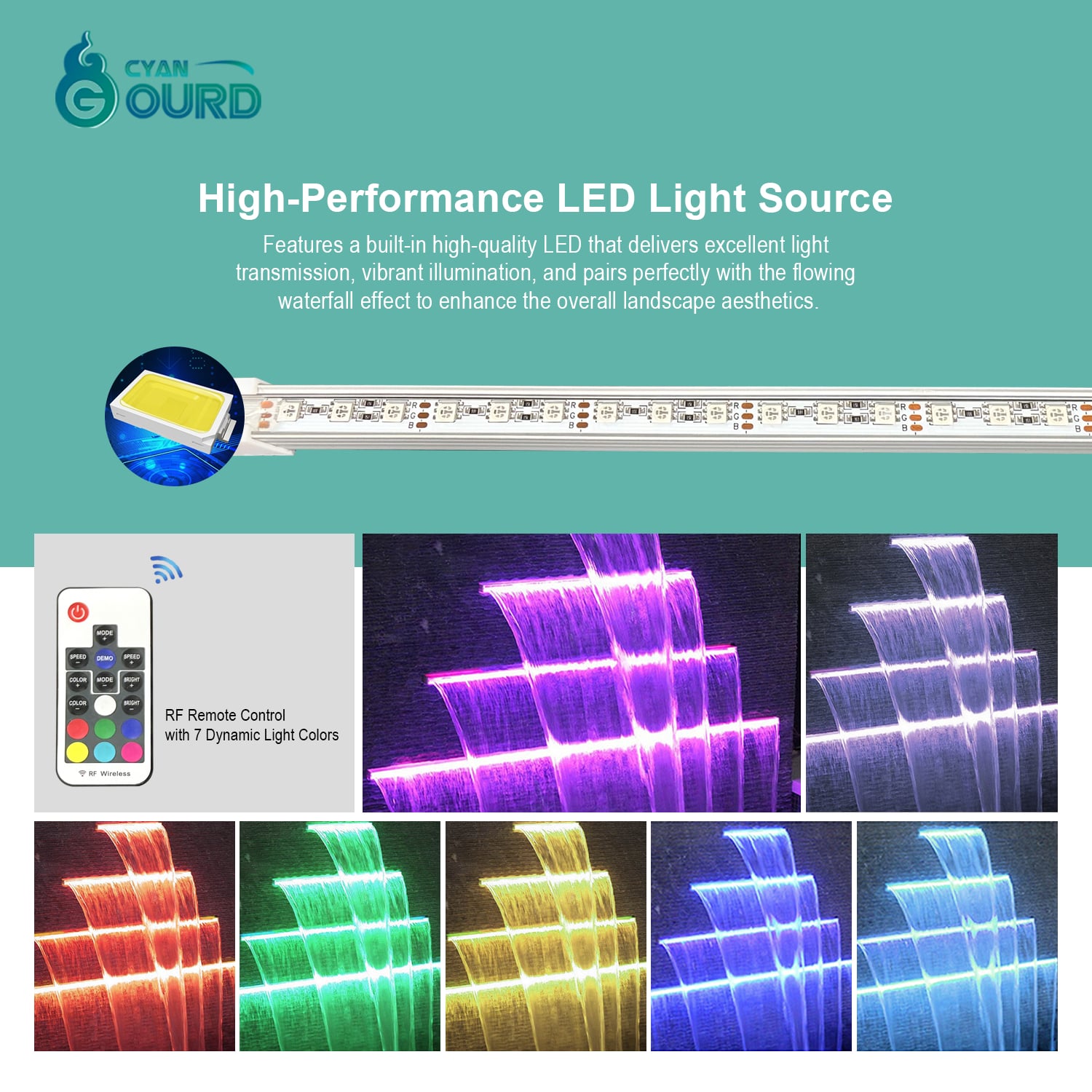 LED Waterfall Light waterproof