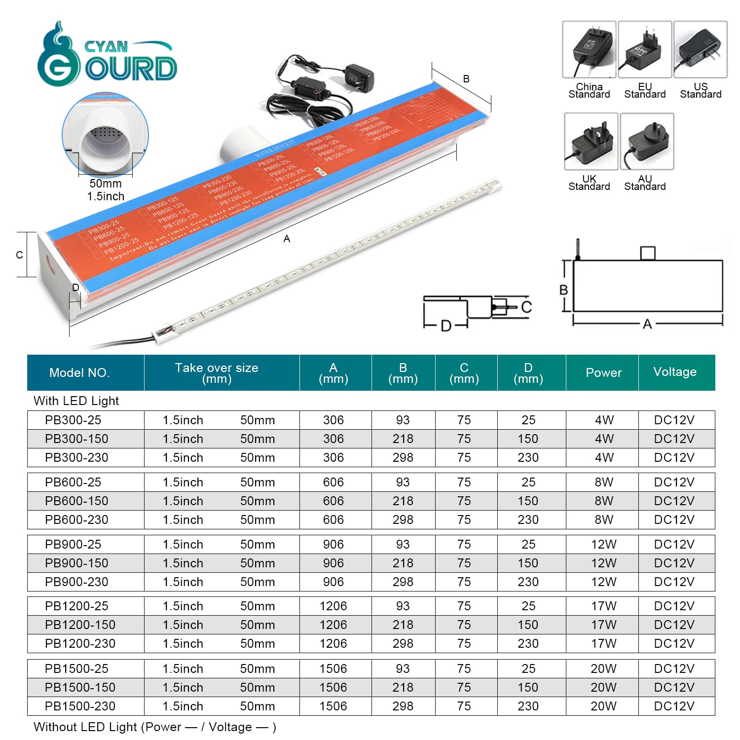 LED Waterfall Light, waterproof