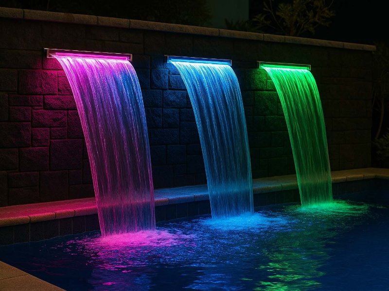Villa Waterfall Light Project in Dubai, UAE