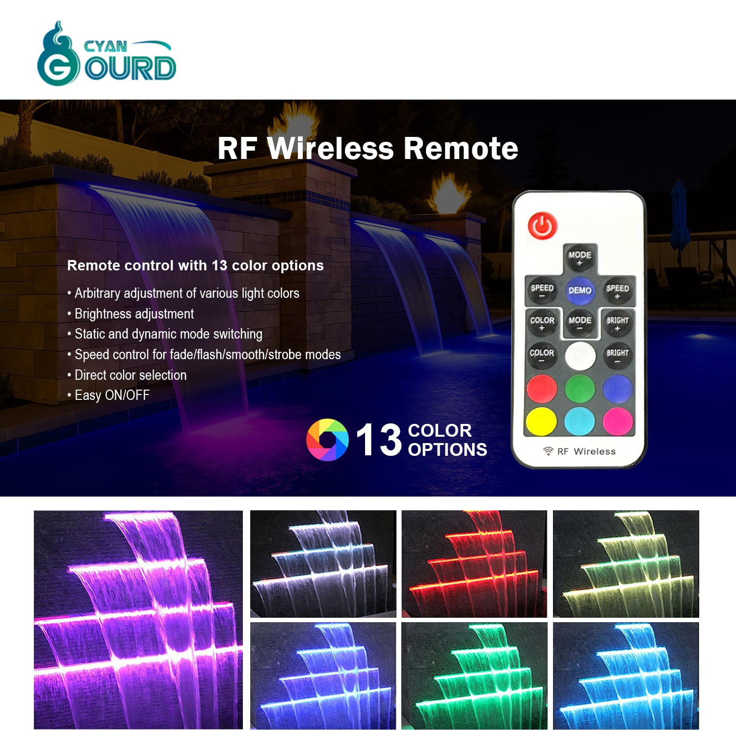 Cyangourd Lighting waterproof