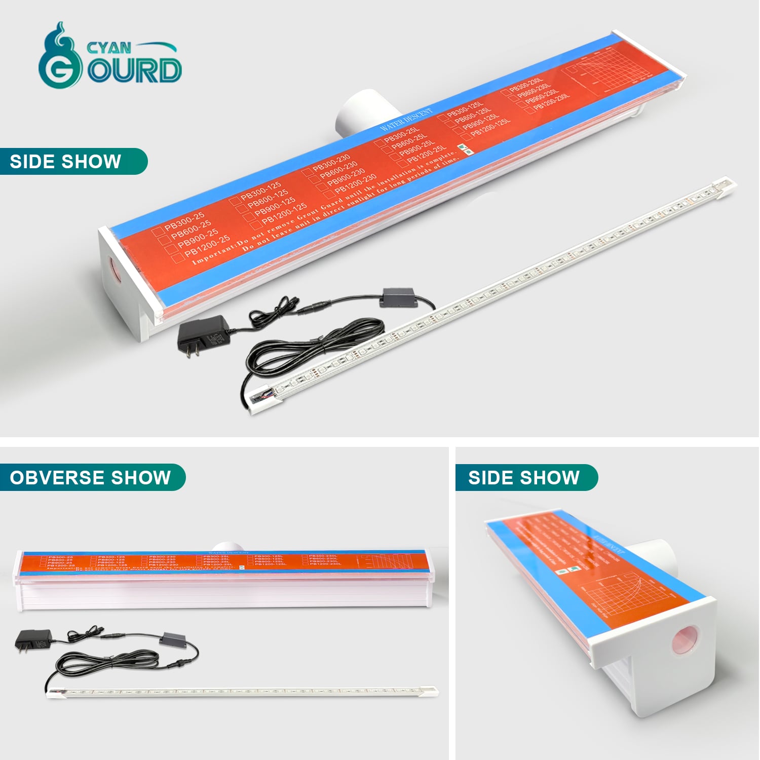 Pool Waterfall Light waterproof