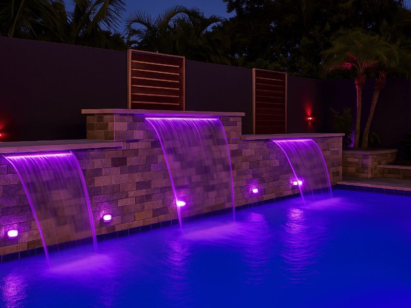 Landscape Wall Cascade Light in Riyadh, Saudi Arabia